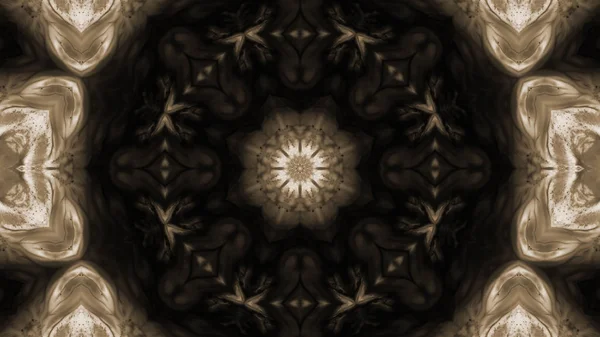 Soyut boya fırça mürekkep patlayabilir formanın düzgün kavramı simetrik desen süs dekoratif Kaleidoscope hareketi geometrik daire ve yıldız şekli