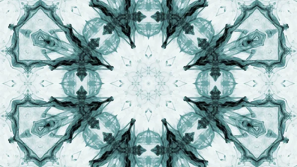 Soyut boya fırça mürekkep patlayabilir formanın düzgün kavramı simetrik desen süs dekoratif Kaleidoscope hareketi geometrik daire ve yıldız şekli