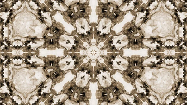 Soyut boya fırça mürekkep patlayabilir formanın düzgün kavramı simetrik desen süs dekoratif Kaleidoscope hareketi geometrik daire ve yıldız şekli