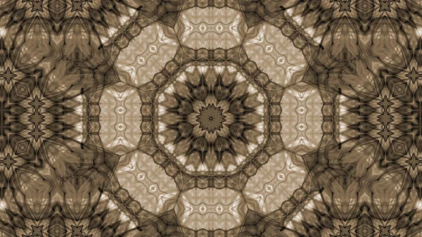 Soyut boya fırça mürekkep patlayabilir formanın düzgün kavramı simetrik desen süs dekoratif Kaleidoscope hareketi geometrik daire ve yıldız şekli