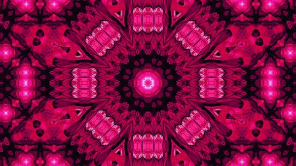 Soyut boya fırça mürekkep patlayabilir formanın düzgün kavramı simetrik desen süs dekoratif Kaleidoscope hareketi geometrik daire ve yıldız şekli