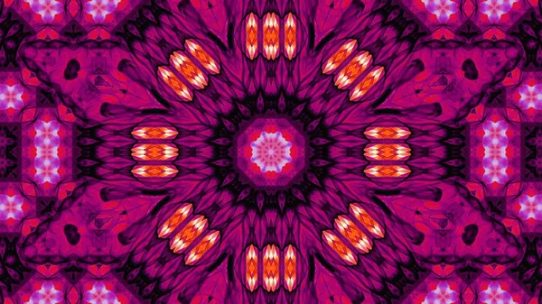 Soyut boya fırça mürekkep patlayabilir formanın düzgün kavramı simetrik desen süs dekoratif Kaleidoscope hareketi geometrik daire ve yıldız şekli