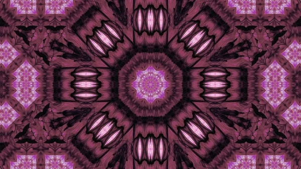 Soyut boya fırça mürekkep patlayabilir formanın düzgün kavramı simetrik desen süs dekoratif Kaleidoscope hareketi geometrik daire ve yıldız şekli