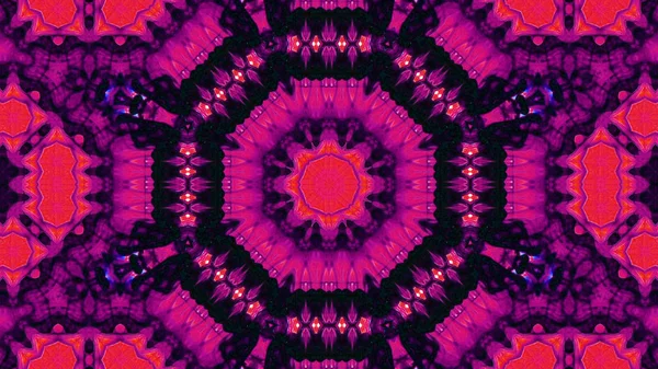 Soyut boya fırça mürekkep patlayabilir formanın düzgün kavramı simetrik desen süs dekoratif Kaleidoscope hareketi geometrik daire ve yıldız şekli