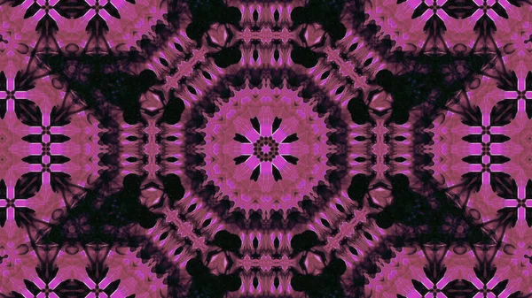 Soyut boya fırça mürekkep patlayabilir formanın düzgün kavramı simetrik desen süs dekoratif Kaleidoscope hareketi geometrik daire ve yıldız şekli