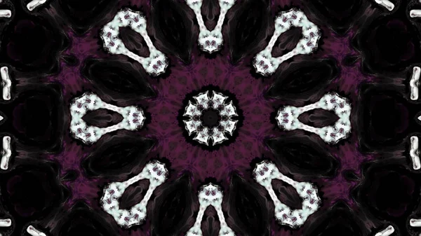 Soyut boya fırça mürekkep patlayabilir formanın düzgün kavramı simetrik desen süs dekoratif Kaleidoscope hareketi geometrik daire ve yıldız şekli