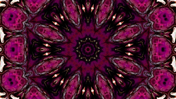 Soyut boya fırça mürekkep patlayabilir formanın düzgün kavramı simetrik desen süs dekoratif Kaleidoscope hareketi geometrik daire ve yıldız şekli