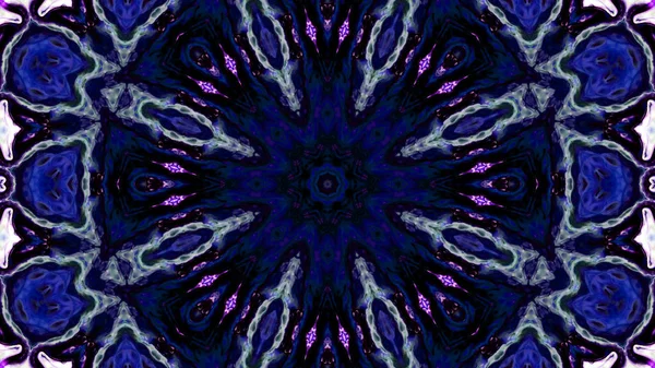 Soyut boya fırça mürekkep patlayabilir formanın düzgün kavramı simetrik desen süs dekoratif Kaleidoscope hareketi geometrik daire ve yıldız şekli