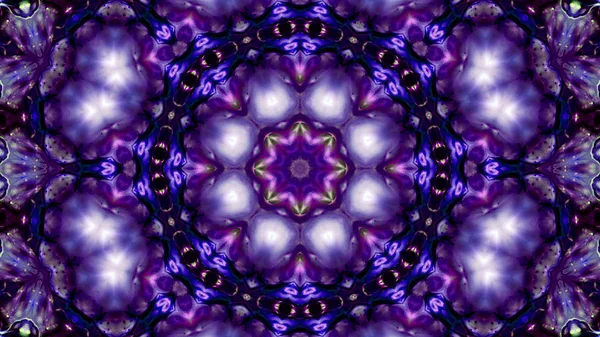 Soyut boya fırça mürekkep patlayabilir formanın düzgün kavramı simetrik desen süs dekoratif Kaleidoscope hareketi geometrik daire ve yıldız şekli