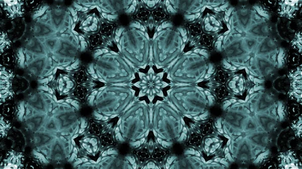 Soyut boya fırça mürekkep patlayabilir formanın düzgün kavramı simetrik desen süs dekoratif Kaleidoscope hareketi geometrik daire ve yıldız şekli