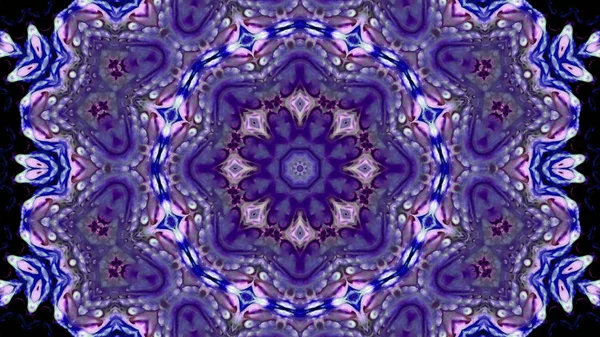 Soyut boya fırça mürekkep patlayabilir formanın düzgün kavramı simetrik desen süs dekoratif Kaleidoscope hareketi geometrik daire ve yıldız şekli