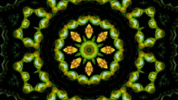 Soyut boya fırça mürekkep patlayabilir formanın düzgün kavramı simetrik desen süs dekoratif Kaleidoscope hareketi geometrik daire ve yıldız şekli