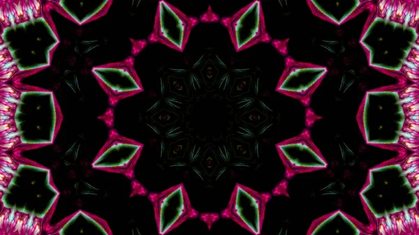 Soyut boya fırça mürekkep patlayabilir formanın düzgün kavramı simetrik desen süs dekoratif Kaleidoscope hareketi geometrik daire ve yıldız şekli