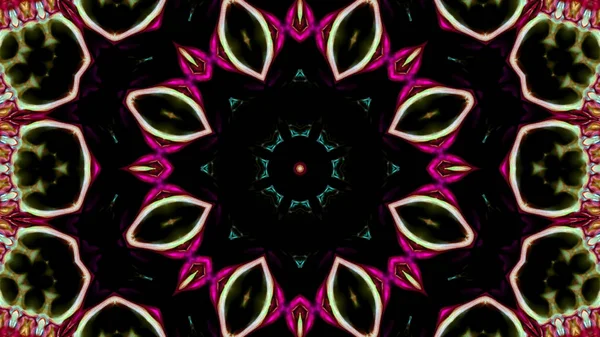 Soyut boya fırça mürekkep patlayabilir formanın düzgün kavramı simetrik desen süs dekoratif Kaleidoscope hareketi geometrik daire ve yıldız şekli