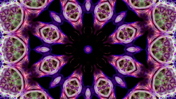 Soyut boya fırça mürekkep patlayabilir formanın düzgün kavramı simetrik desen süs dekoratif Kaleidoscope hareketi geometrik daire ve yıldız şekli