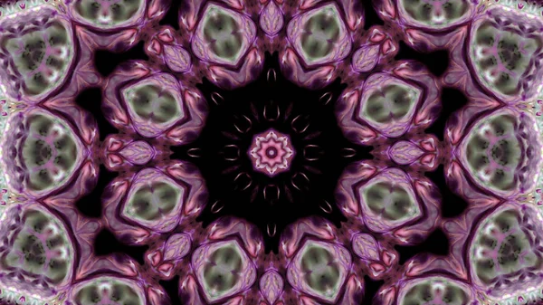 Soyut boya fırça mürekkep patlayabilir formanın düzgün kavramı simetrik desen süs dekoratif Kaleidoscope hareketi geometrik daire ve yıldız şekli