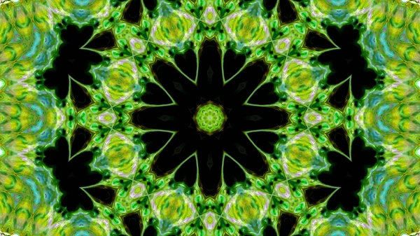 Soyut boya fırça mürekkep patlayabilir formanın düzgün kavramı simetrik desen süs dekoratif Kaleidoscope hareketi geometrik daire ve yıldız şekli