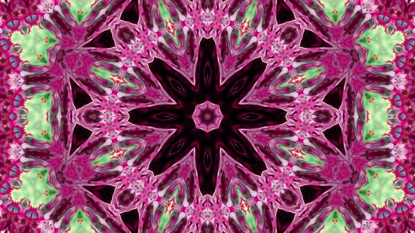 Soyut boya fırça mürekkep patlayabilir formanın düzgün kavramı simetrik desen süs dekoratif Kaleidoscope hareketi geometrik daire ve yıldız şekli