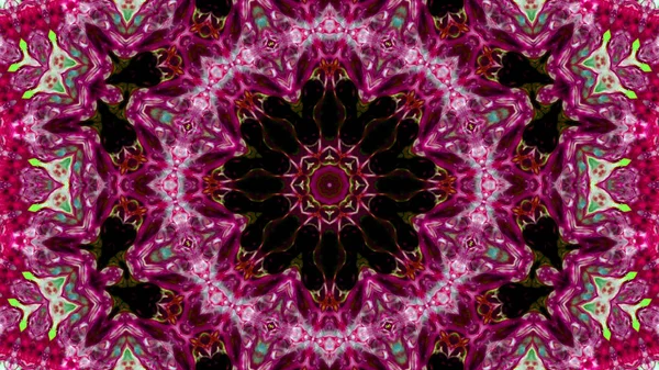 Soyut boya fırça mürekkep patlayabilir formanın düzgün kavramı simetrik desen süs dekoratif Kaleidoscope hareketi geometrik daire ve yıldız şekli