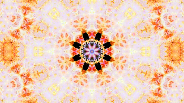 Soyut boya fırça mürekkep patlayabilir formanın düzgün kavramı simetrik desen süs dekoratif Kaleidoscope hareketi geometrik daire ve yıldız şekli