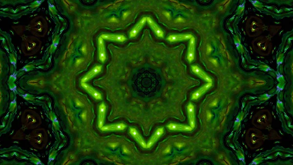 Soyut boya fırça mürekkep patlayabilir formanın düzgün kavramı simetrik desen süs dekoratif Kaleidoscope hareketi geometrik daire ve yıldız şekli