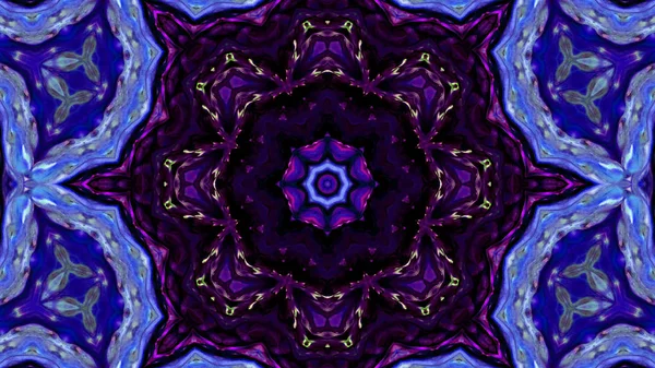 Soyut boya fırça mürekkep patlayabilir formanın düzgün kavramı simetrik desen süs dekoratif Kaleidoscope hareketi geometrik daire ve yıldız şekli