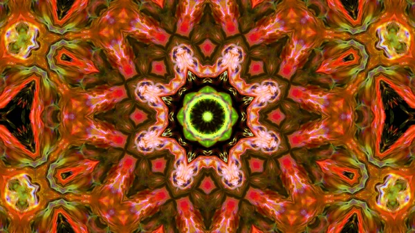 Soyut boya fırça mürekkep patlayabilir formanın düzgün kavramı simetrik desen süs dekoratif Kaleidoscope hareketi geometrik daire ve yıldız şekli