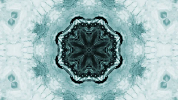 Soyut boya fırça mürekkep patlayabilir formanın düzgün kavramı simetrik desen süs dekoratif Kaleidoscope hareketi geometrik daire ve yıldız şekli