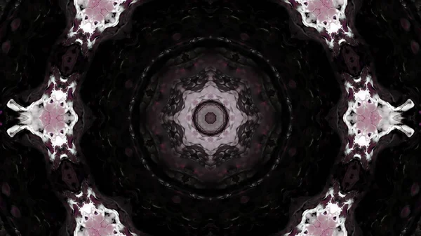 Soyut boya fırça mürekkep patlayabilir formanın düzgün kavramı simetrik desen süs dekoratif Kaleidoscope hareketi geometrik daire ve yıldız şekli