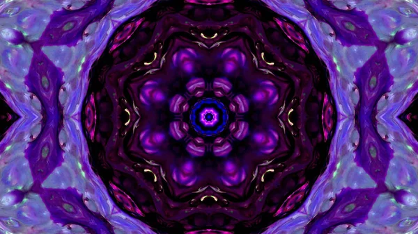 Soyut boya fırça mürekkep patlayabilir formanın düzgün kavramı simetrik desen süs dekoratif Kaleidoscope hareketi geometrik daire ve yıldız şekli