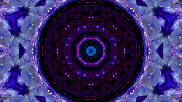 Soyut boya fırça mürekkep patlayabilir formanın düzgün kavramı simetrik desen süs dekoratif Kaleidoscope hareketi geometrik daire ve yıldız şekli