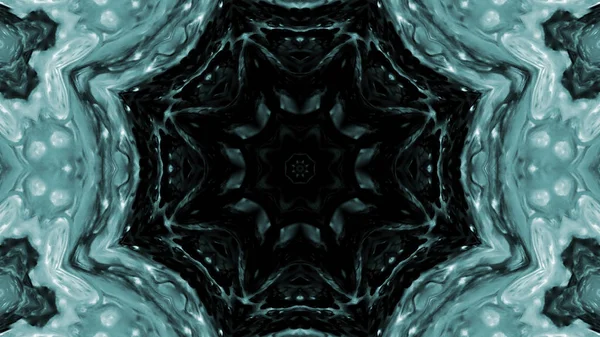 Soyut boya fırça mürekkep patlayabilir formanın düzgün kavramı simetrik desen süs dekoratif Kaleidoscope hareketi geometrik daire ve yıldız şekli