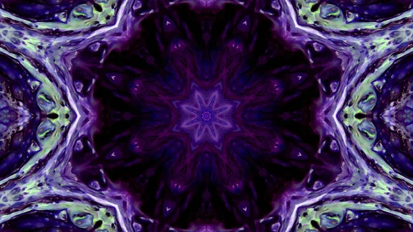 Soyut boya fırça mürekkep patlayabilir formanın düzgün kavramı simetrik desen süs dekoratif Kaleidoscope hareketi geometrik daire ve yıldız şekli