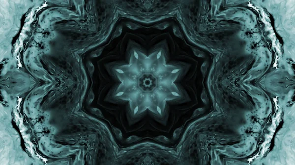 Soyut boya fırça mürekkep patlayabilir formanın düzgün kavramı simetrik desen süs dekoratif Kaleidoscope hareketi geometrik daire ve yıldız şekli