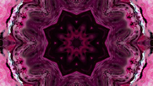 Soyut boya fırça mürekkep patlayabilir formanın düzgün kavramı simetrik desen süs dekoratif Kaleidoscope hareketi geometrik daire ve yıldız şekli