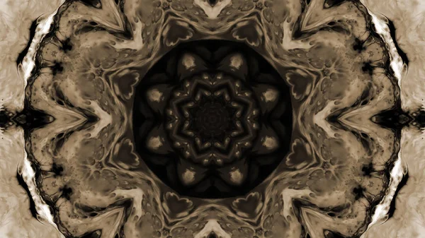 Soyut boya fırça mürekkep patlayabilir formanın düzgün kavramı simetrik desen süs dekoratif Kaleidoscope hareketi geometrik daire ve yıldız şekli