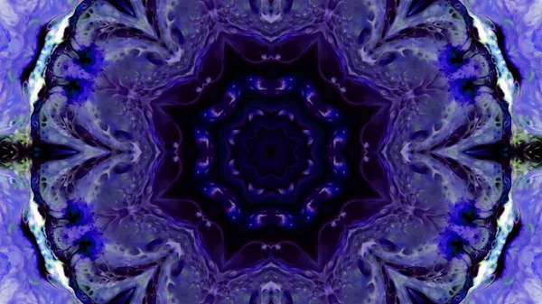 Soyut boya fırça mürekkep patlayabilir formanın düzgün kavramı simetrik desen süs dekoratif Kaleidoscope hareketi geometrik daire ve yıldız şekli