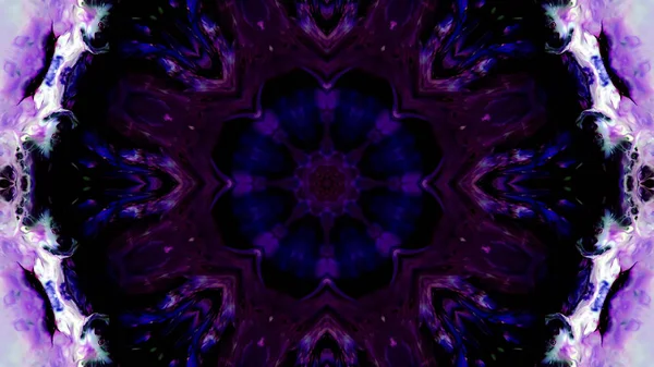 Soyut boya fırça mürekkep patlayabilir formanın düzgün kavramı simetrik desen süs dekoratif Kaleidoscope hareketi geometrik daire ve yıldız şekli