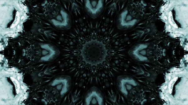 Soyut boya fırça mürekkep patlayabilir formanın düzgün kavramı simetrik desen süs dekoratif Kaleidoscope hareketi geometrik daire ve yıldız şekli