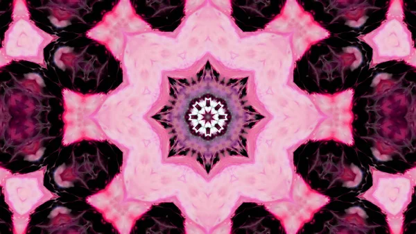 Soyut boya fırça mürekkep patlayabilir formanın düzgün kavramı simetrik desen süs dekoratif Kaleidoscope hareketi geometrik daire ve yıldız şekli