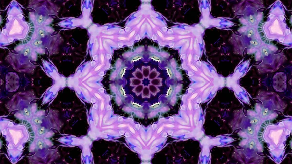 Soyut boya fırça mürekkep patlayabilir formanın düzgün kavramı simetrik desen süs dekoratif Kaleidoscope hareketi geometrik daire ve yıldız şekli