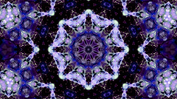 Soyut boya fırça mürekkep patlayabilir formanın düzgün kavramı simetrik desen süs dekoratif Kaleidoscope hareketi geometrik daire ve yıldız şekli