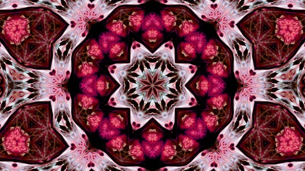 Soyut boya fırça mürekkep patlayabilir formanın düzgün kavramı simetrik desen süs dekoratif Kaleidoscope hareketi geometrik daire ve yıldız şekli