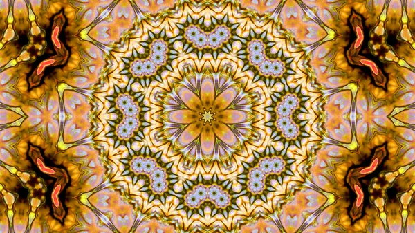 Soyut boya fırça mürekkep patlayabilir formanın düzgün kavramı simetrik desen süs dekoratif Kaleidoscope hareketi geometrik daire ve yıldız şekli