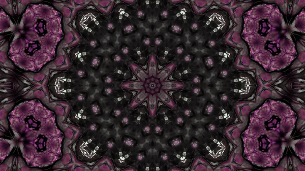 Soyut boya fırça mürekkep patlayabilir formanın düzgün kavramı simetrik desen süs dekoratif Kaleidoscope hareketi geometrik daire ve yıldız şekli