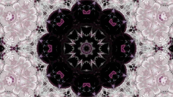 Soyut boya fırça mürekkep patlayabilir formanın düzgün kavramı simetrik desen süs dekoratif Kaleidoscope hareketi geometrik daire ve yıldız şekli