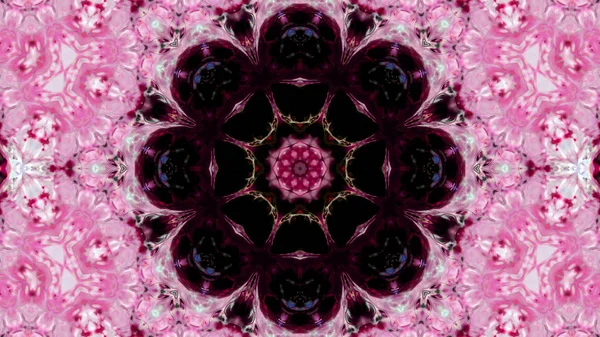 Soyut boya fırça mürekkep patlayabilir formanın düzgün kavramı simetrik desen süs dekoratif Kaleidoscope hareketi geometrik daire ve yıldız şekli