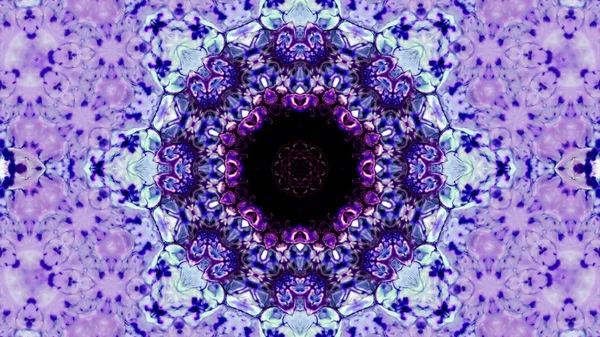 Soyut boya fırça mürekkep patlayabilir formanın düzgün kavramı simetrik desen süs dekoratif Kaleidoscope hareketi geometrik daire ve yıldız şekli