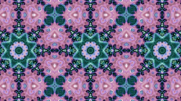 Soyut boya fırça mürekkep patlayabilir formanın düzgün kavramı simetrik desen süs dekoratif Kaleidoscope hareketi geometrik daire ve yıldız şekli