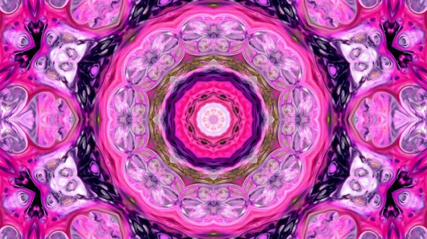 Soyut boya fırça mürekkep patlayabilir formanın düzgün kavramı simetrik desen süs dekoratif Kaleidoscope hareketi geometrik daire ve yıldız şekli